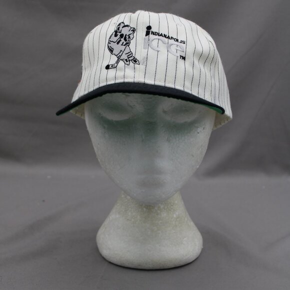 ndianapolis Ice Hat (VTG) - Pinstripe 2 Tone by Headmaster - Adult Snapback - Picture 1 of 9